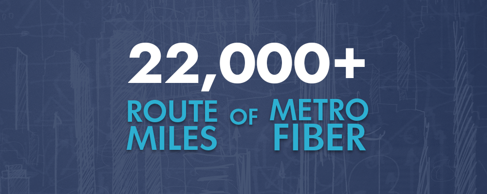 22,000+ Route Miles of Metro Fiber